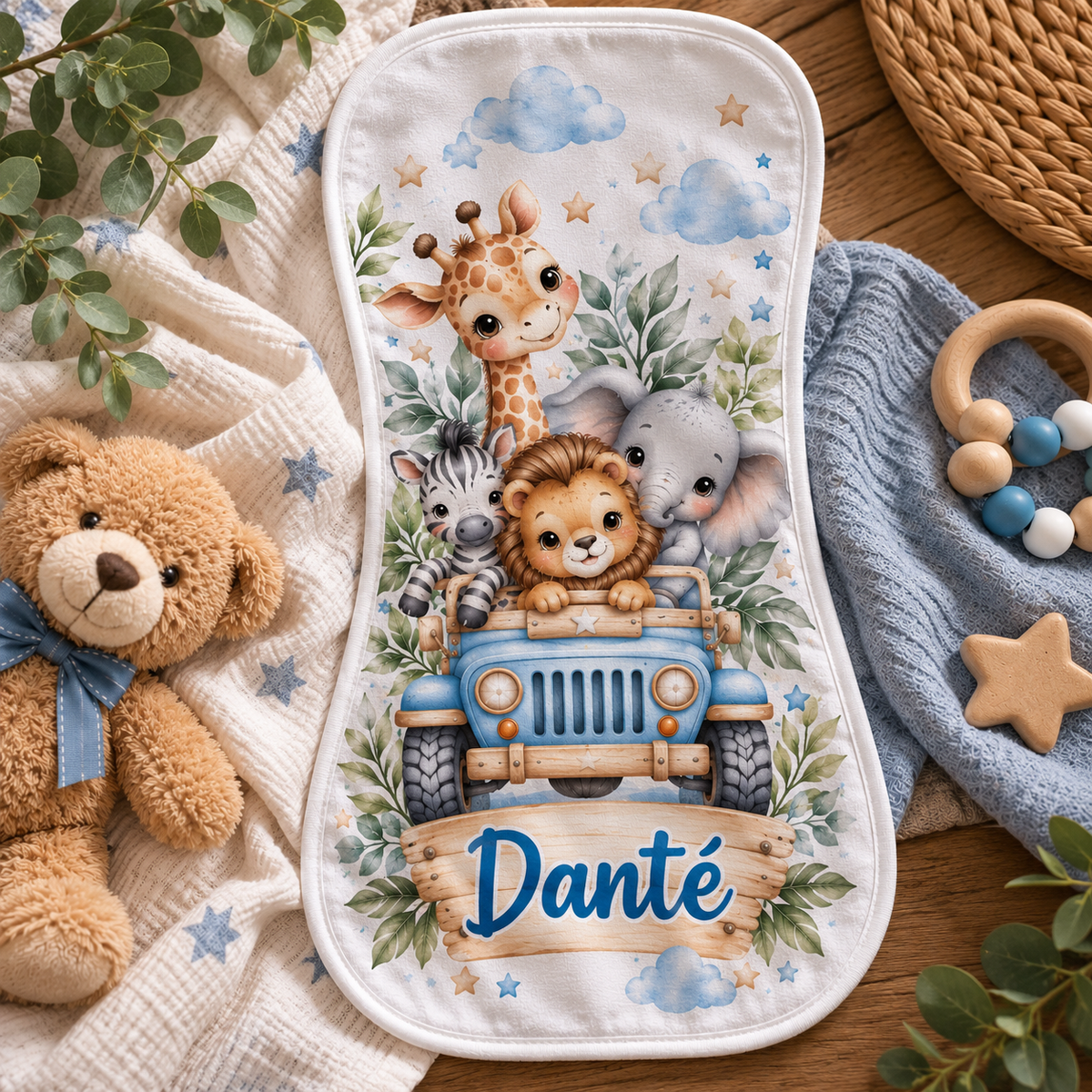 Personalised Baby Burp Cloth