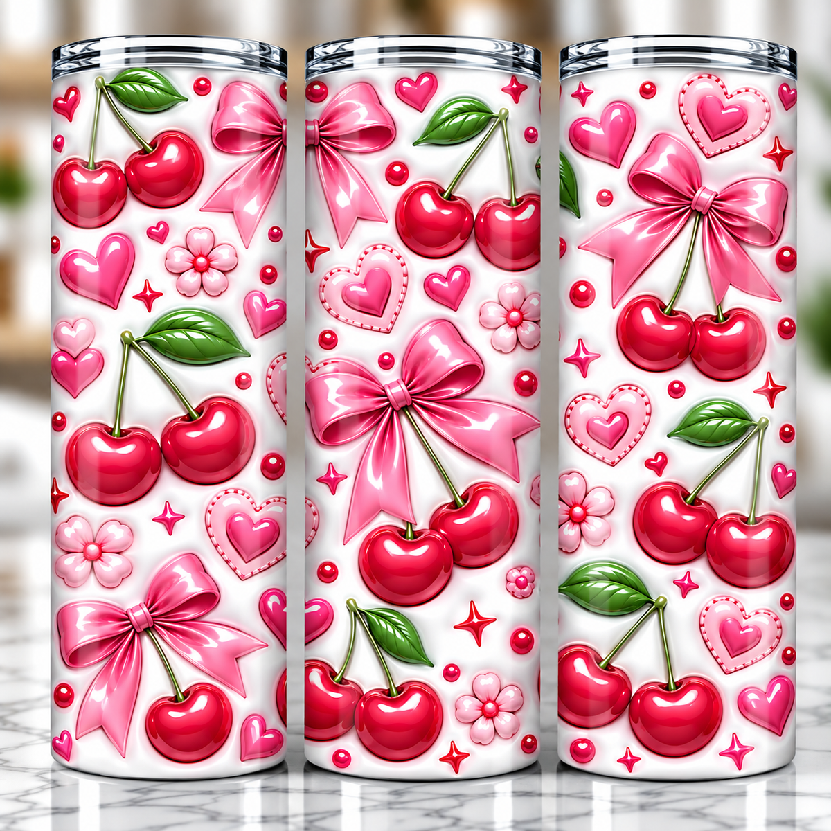 Inflated Cherry Bow Tumbler