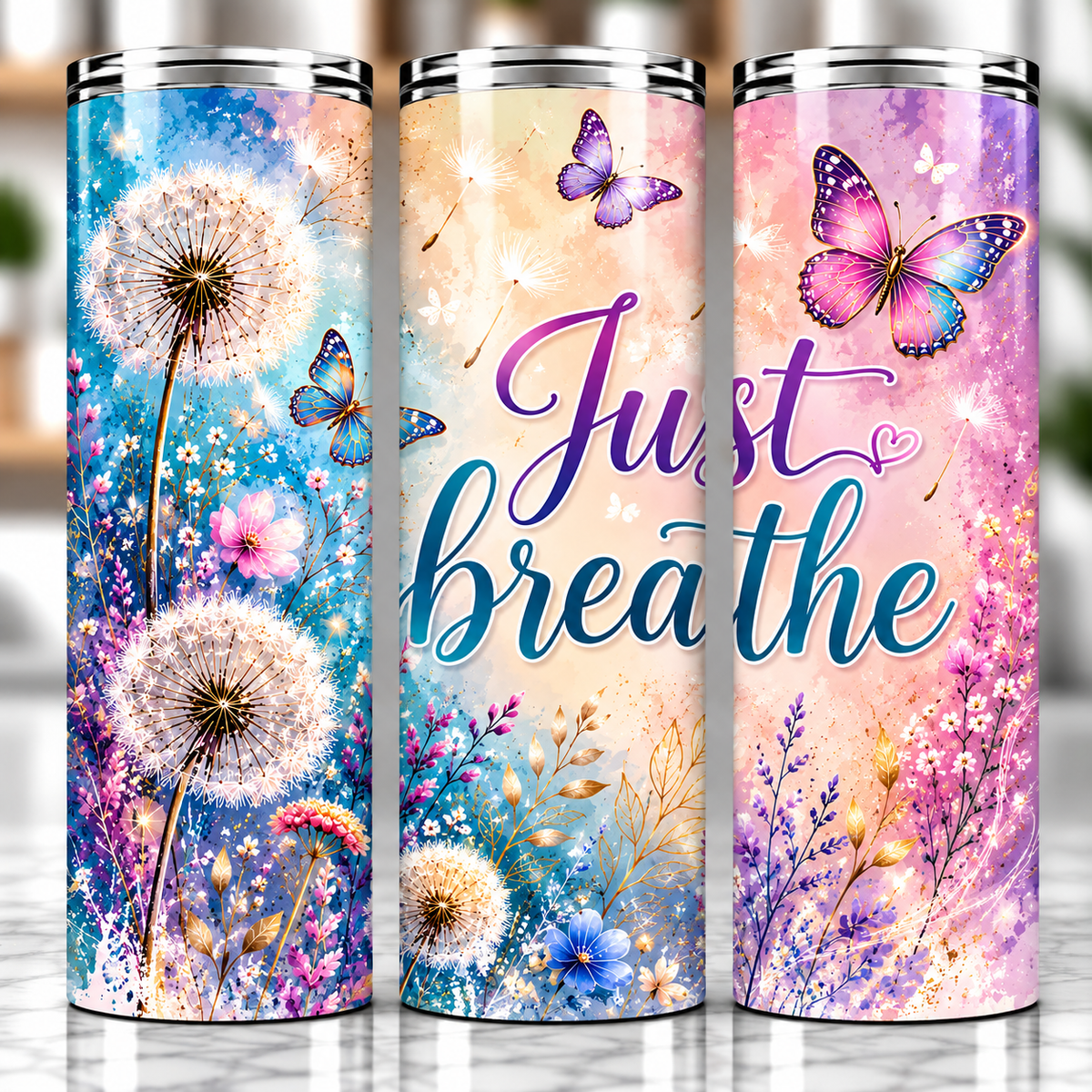 Just Breath Dandelion Tumbler