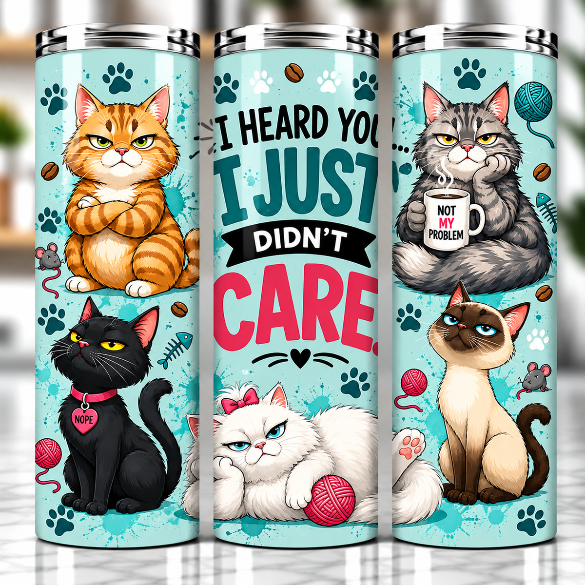 Funny Sarcatsic Cat Tumbler