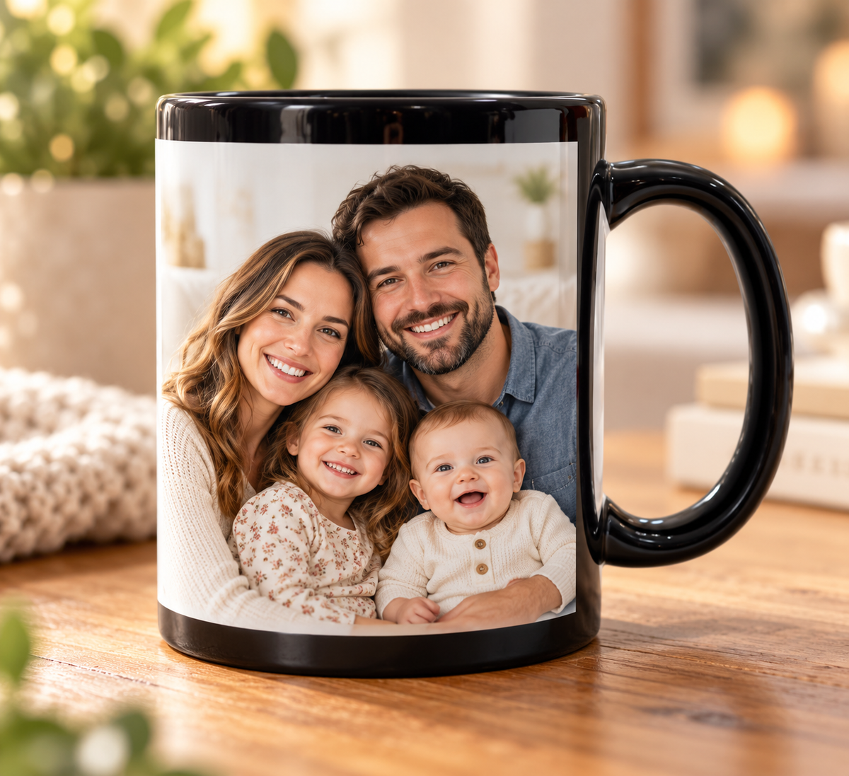 Personalised  11oz Black Mug