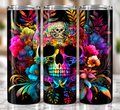 Floral Skull Tumbler